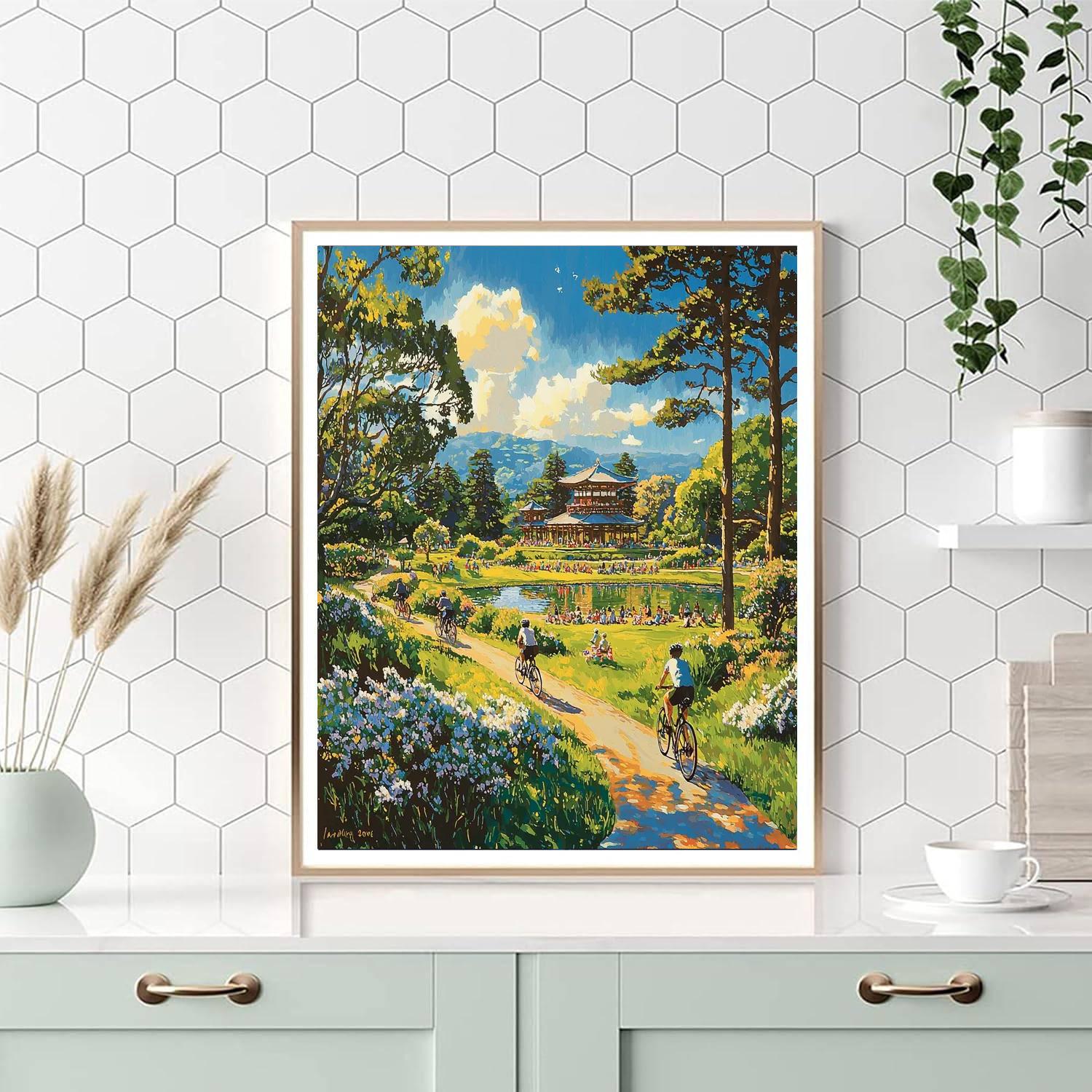 Biking The Golden Gate Park Numbered Painting Kits