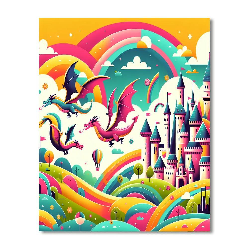 Rainbow Fantasy Kingdom Number Painting
