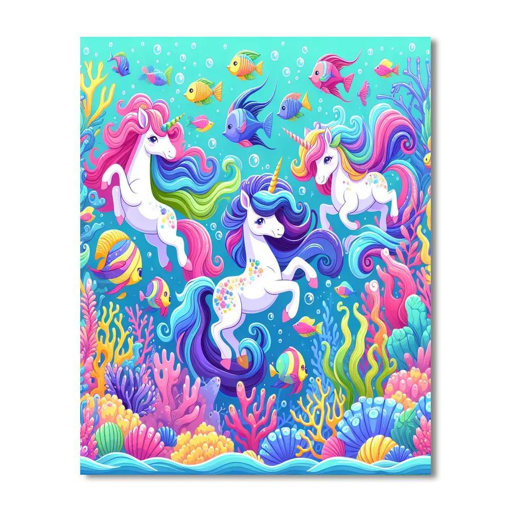 Underwater Unicorn Utopia Paint By Color