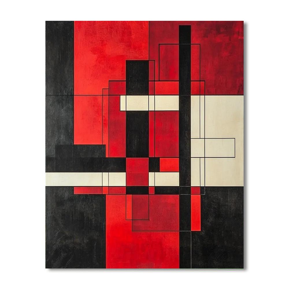 Kazimir Malevich Inspired Dynamic Balance  Paint By Numbers