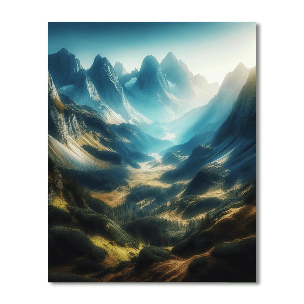 Majestic Peaks And Valleys Painting By Numbers Kit