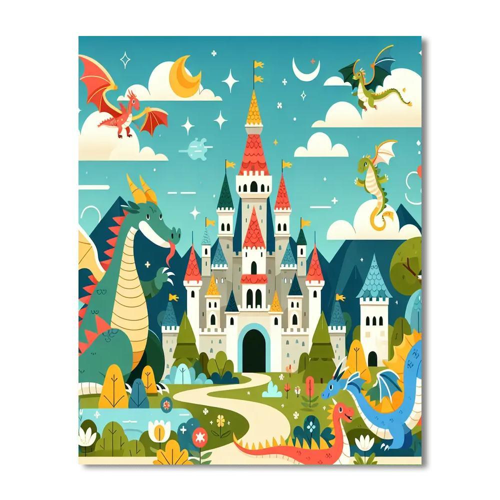 Dragon's Kingdom Adventure Paint By Color
