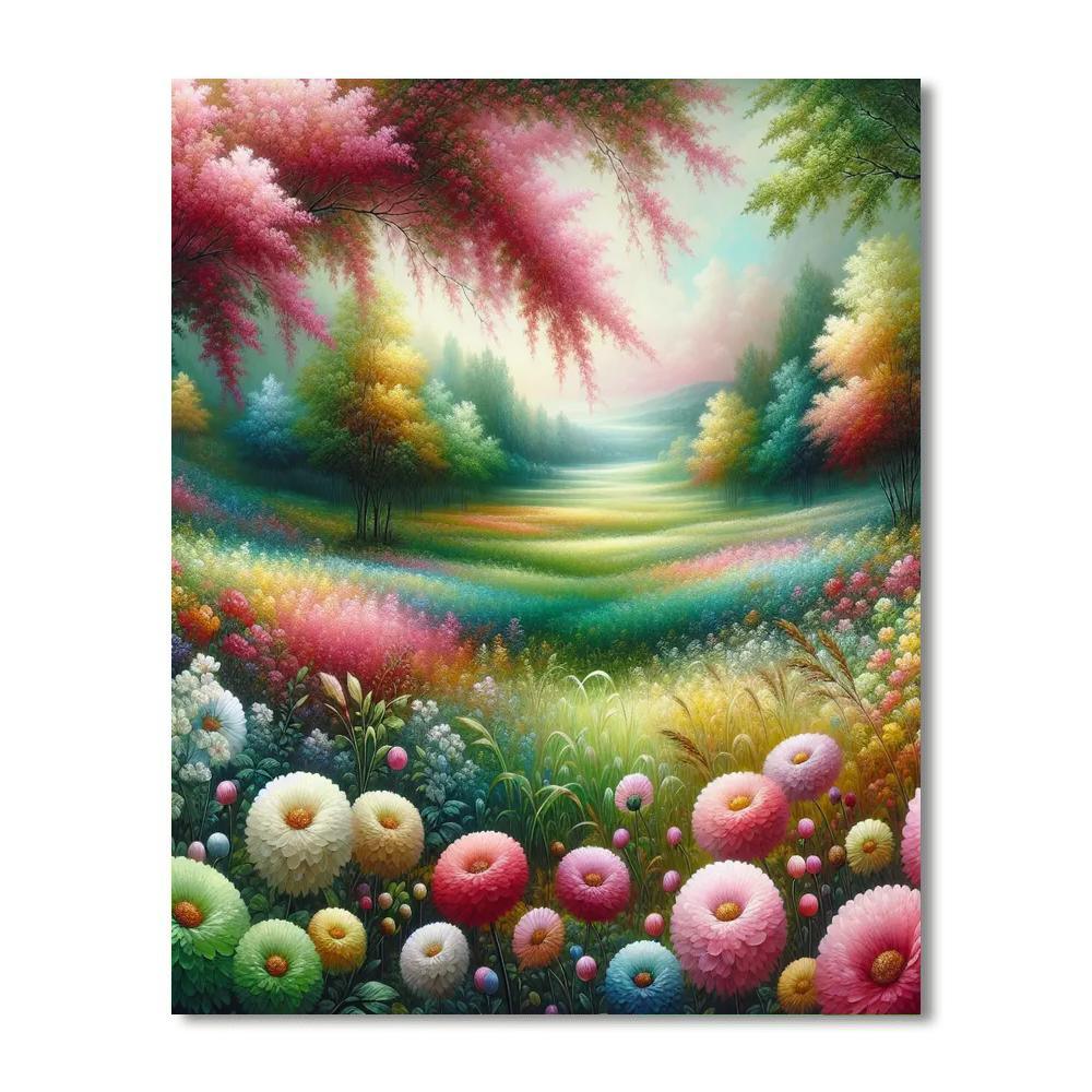 Spring Meadow Delight Paint By Numbers