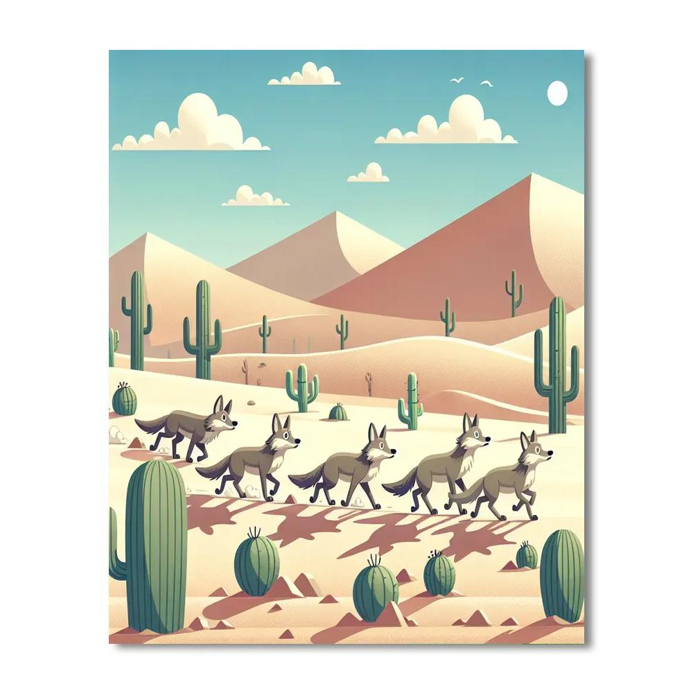 Curious Coyotes Numbered Painting Kits