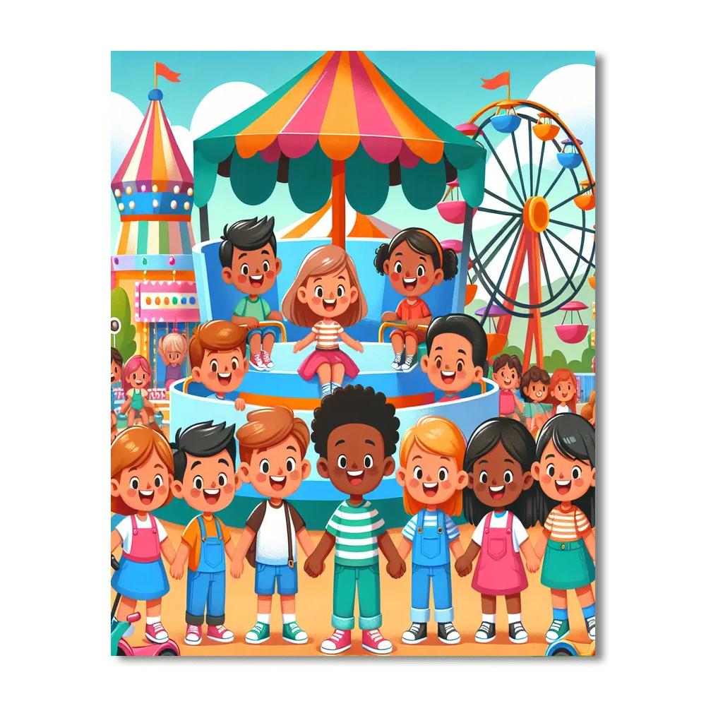 Joyful Adventure Park Painting Number Kit
