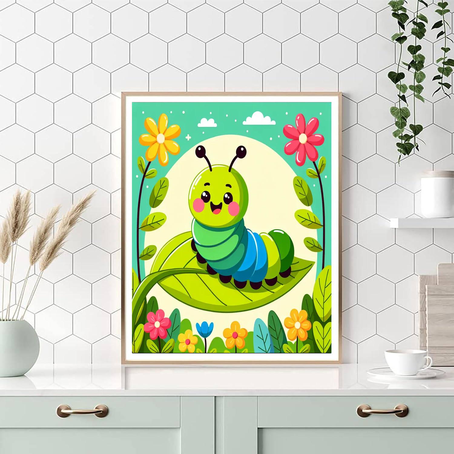 Playful Caterpillar Numbered Painting Kits