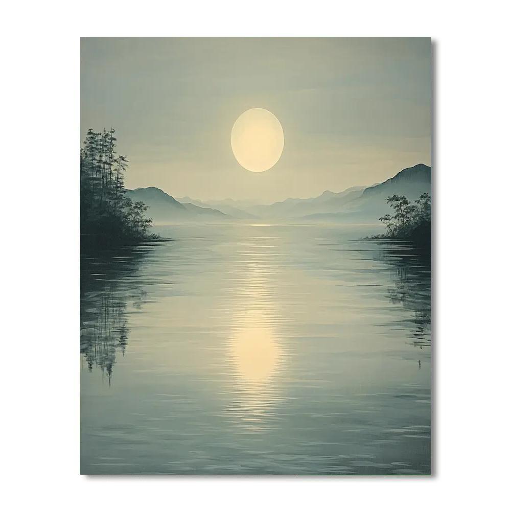 Zhao Mengfu Inspired Elegance Of Lunar Reflections  Paint By Number