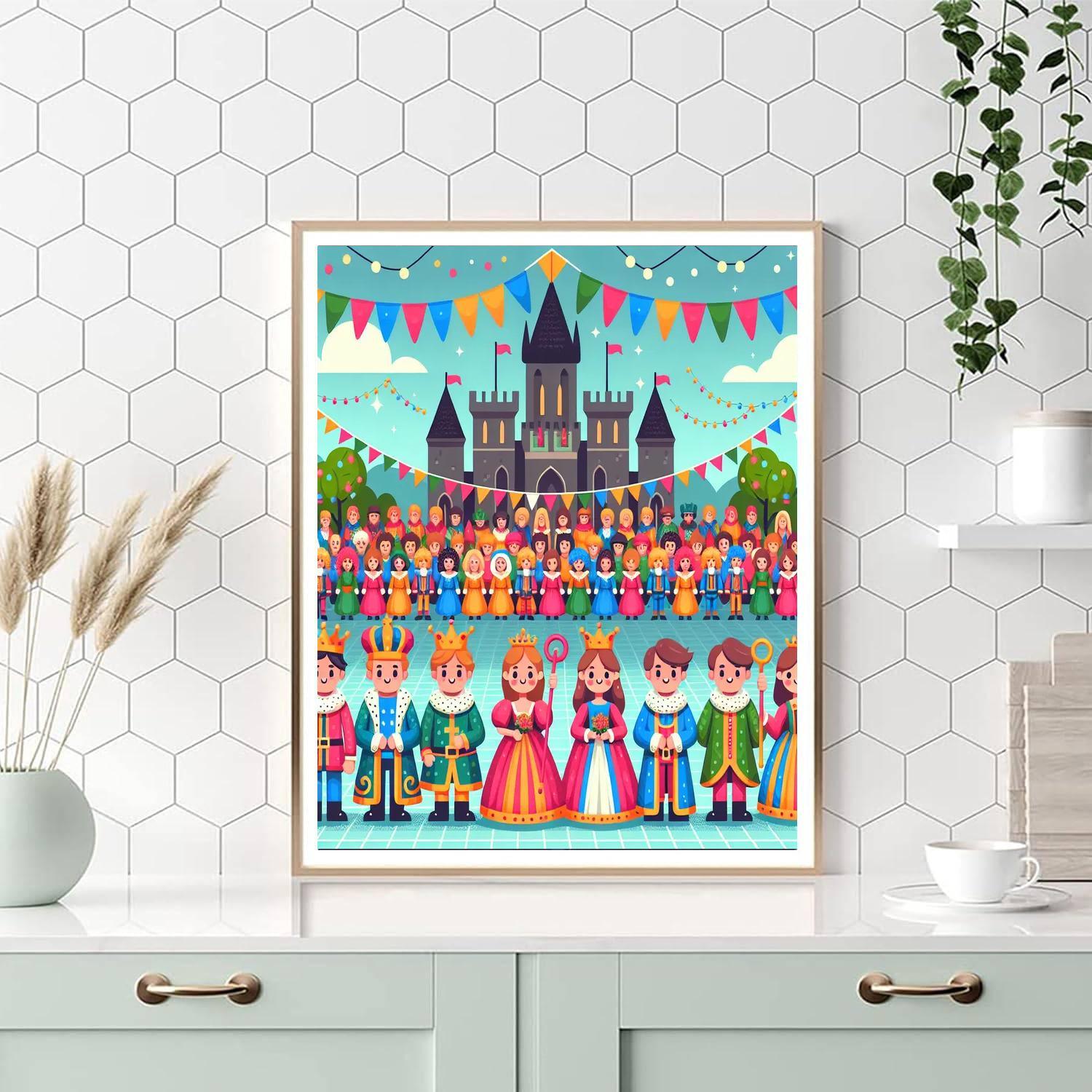 Royal Castle Festivities Paint By Numbers Art