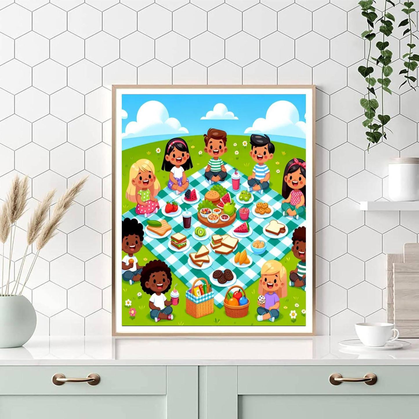 Jolly Picnic Fun Paint By Number