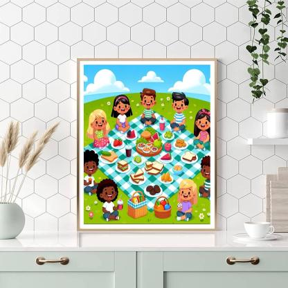 Jolly Picnic Fun Paint By Number