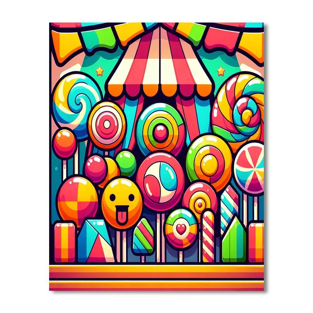 Colorful Candy Carnival Numbered Painting Kits