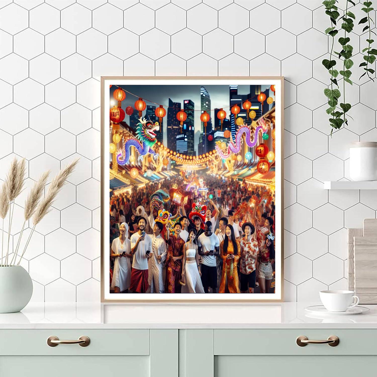 Lunar New Year - Singapore Paint By Color