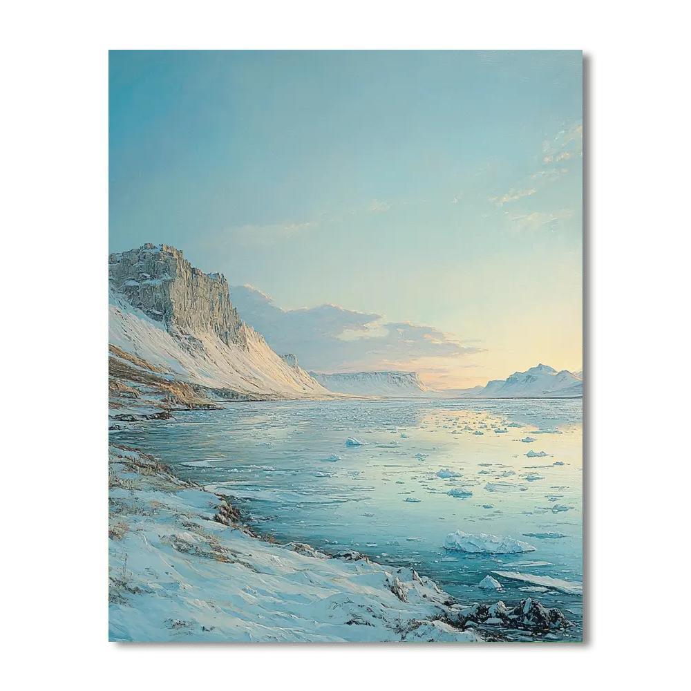 Frederic Edwin Church Inspired Majestic Arctic Wilderness  Paint By Color