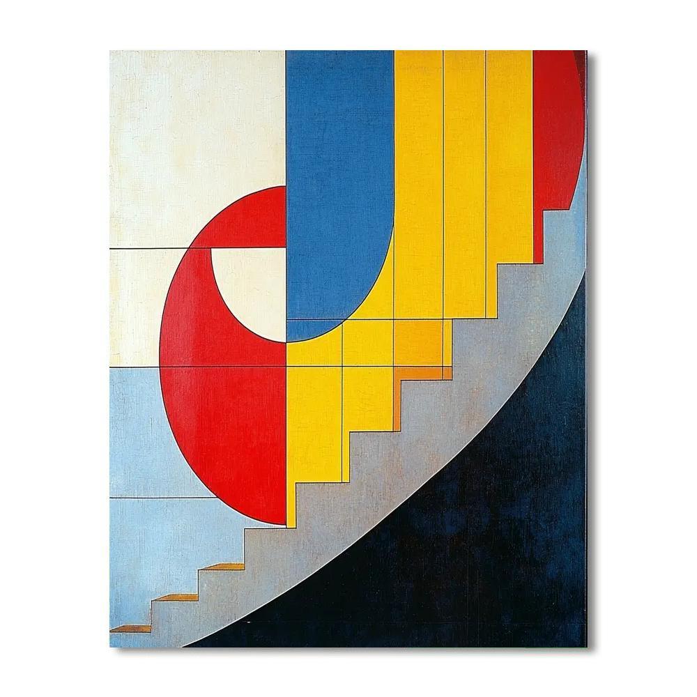 Wassily Kandinsky Inspired Bauhaus Geometry  Paint By Numbers Kits