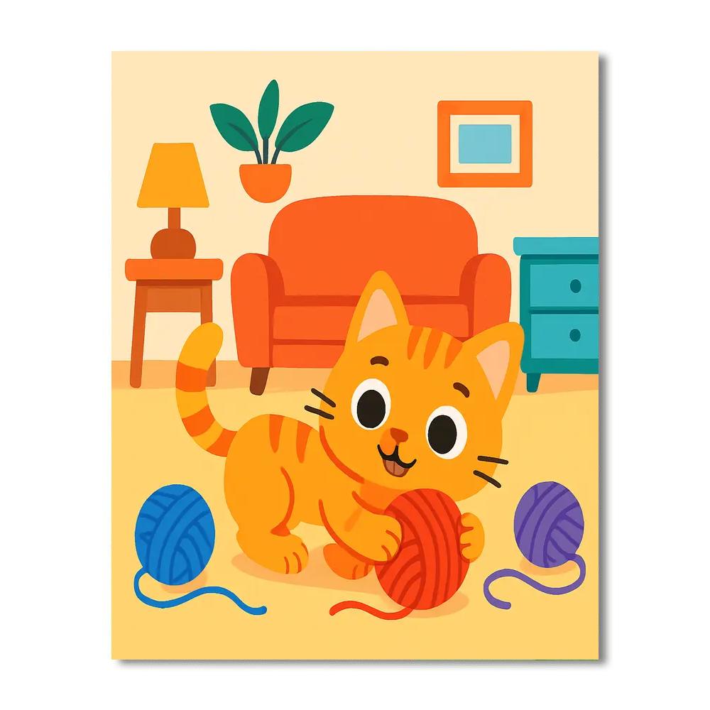 Cuddly Cat Kingdom Numbered Painting Kits