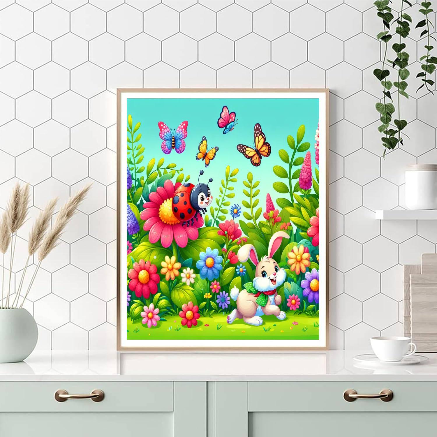 Garden Of Happy Critters Painting By Numbers Kit