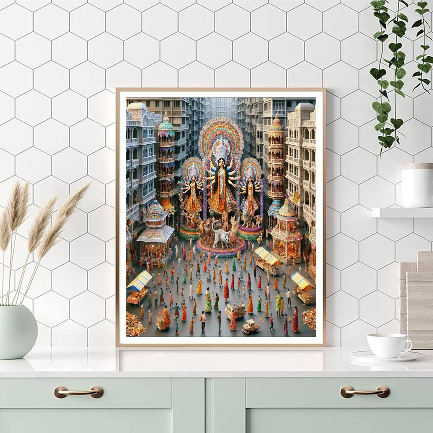 Durga Puja Festival Paint By Numbers Art