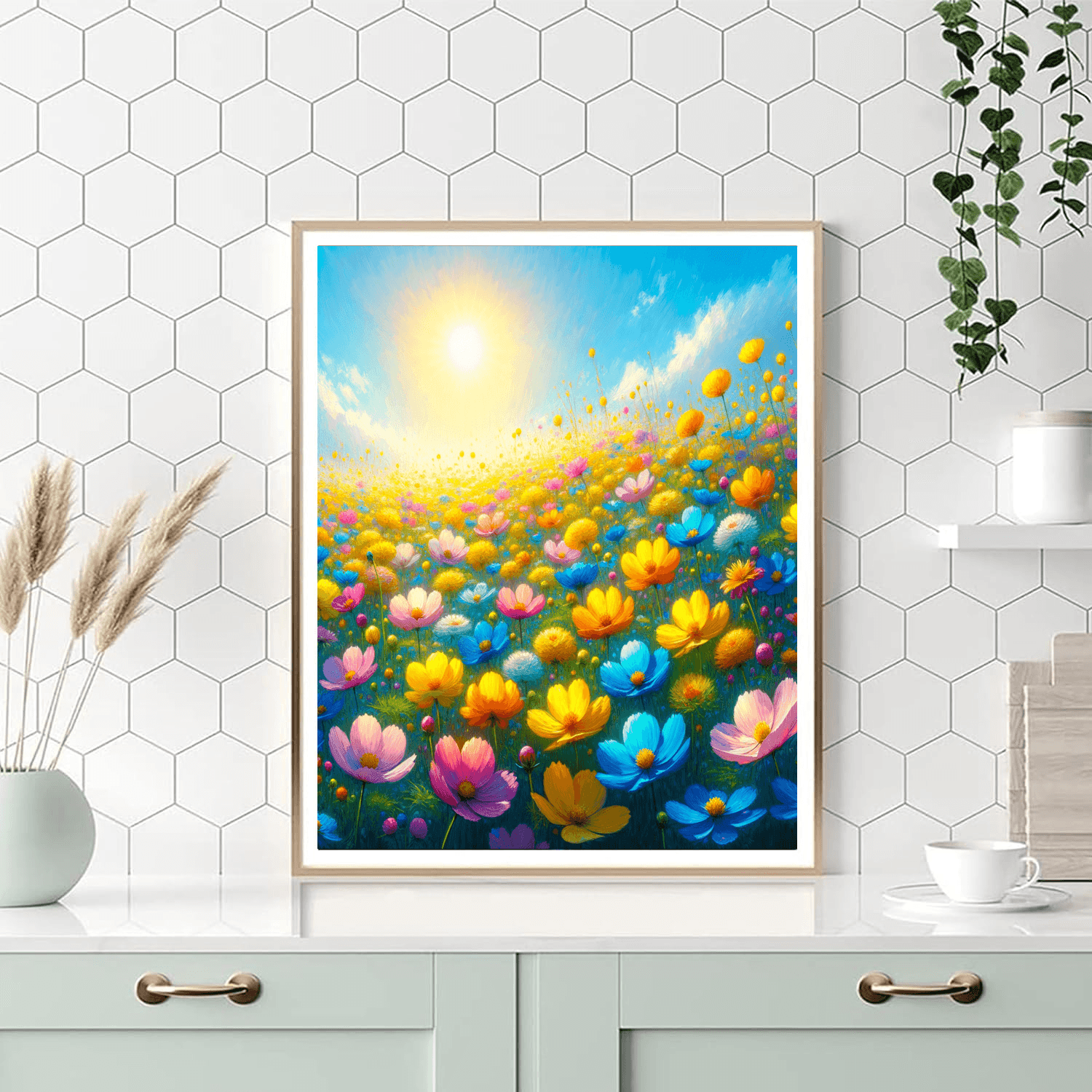 Summer Meadow Bliss Number Painting