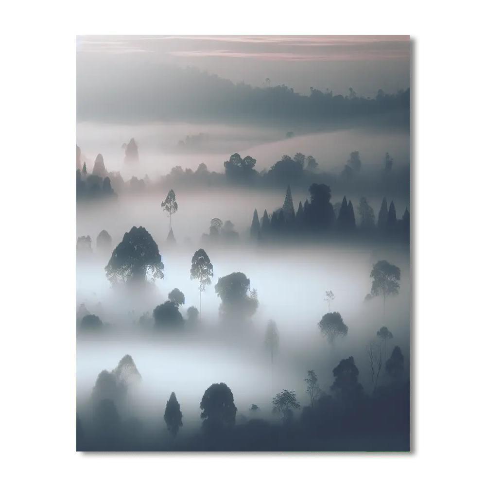 Ethereal Morning Fog Painting By Numbers Kit