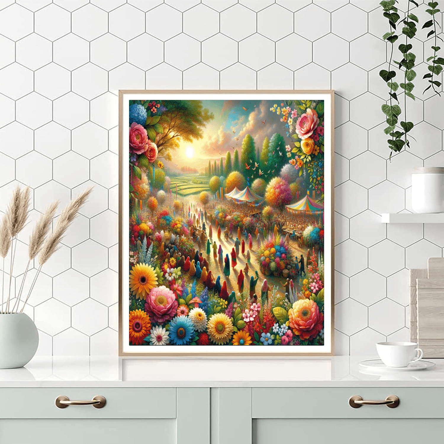 Vibrant Flower Festival - DIY Painting By Numbers Kit