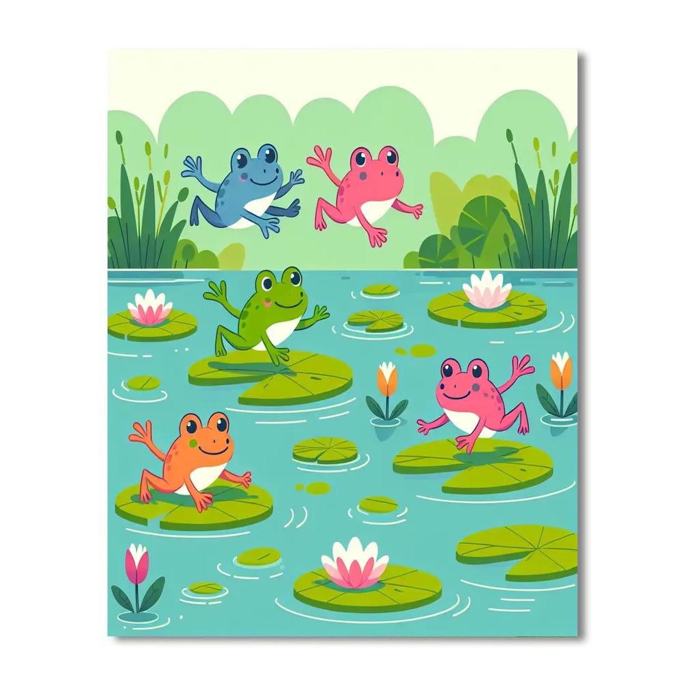 Frog Pond Adventure DIY Paint By Numbers
