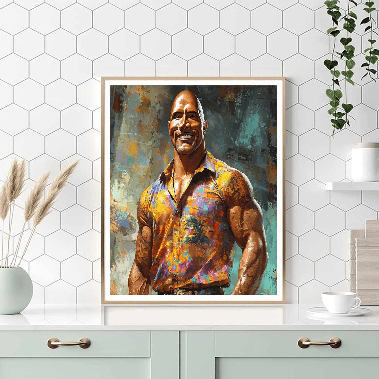 Dwayne Johnson: The Charismatic Titan Of Action Painting By Numbers Kit