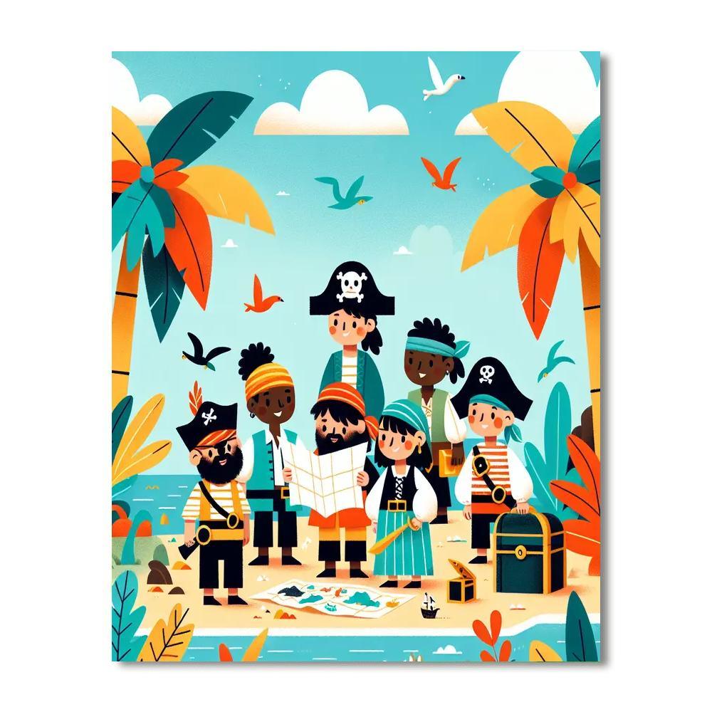 Adventure Island Pirates Paint By Color