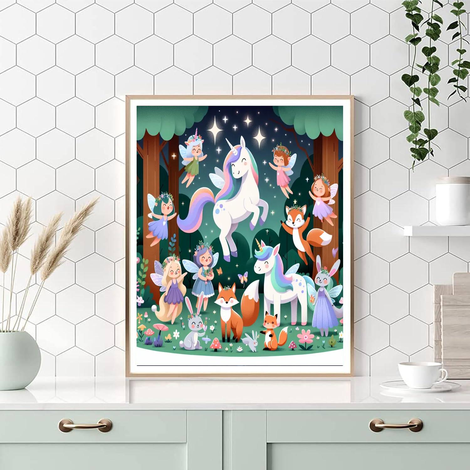 Enchanted Forest Fiesta Number Painting