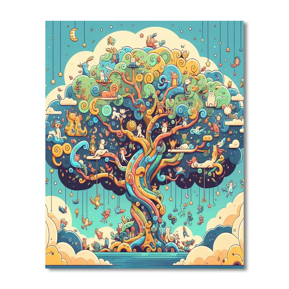 Magic Tree Adventure Paint By Numbers