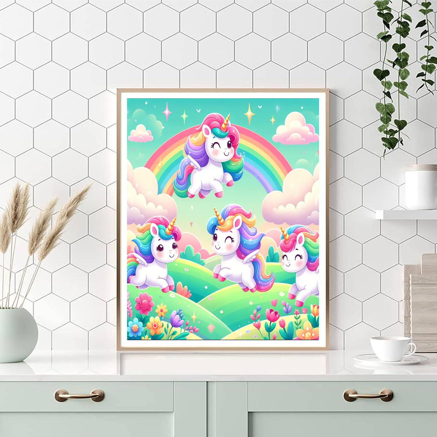 Mythical Unicorns Paint By Numbers Art