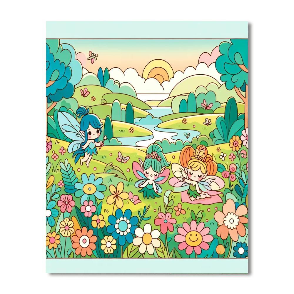 Magical Meadow Of Creatures Paint By Numbers Kits