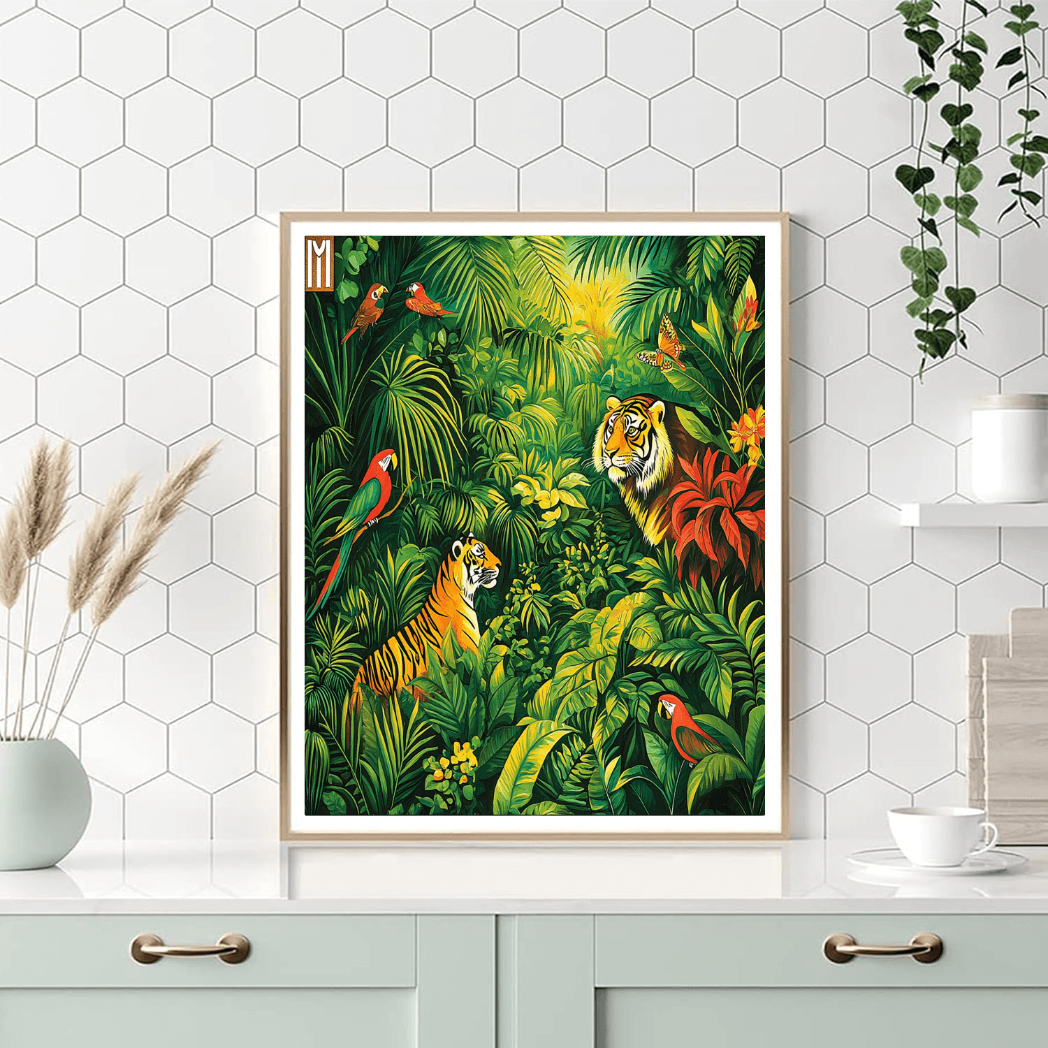 Henri Rousseau Inspired The Vibrant Jungle  Painting By Numbers Kit