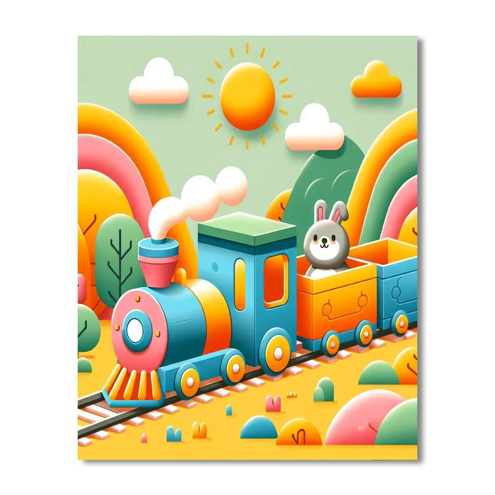 Adventure Time Train Paint By Numbers