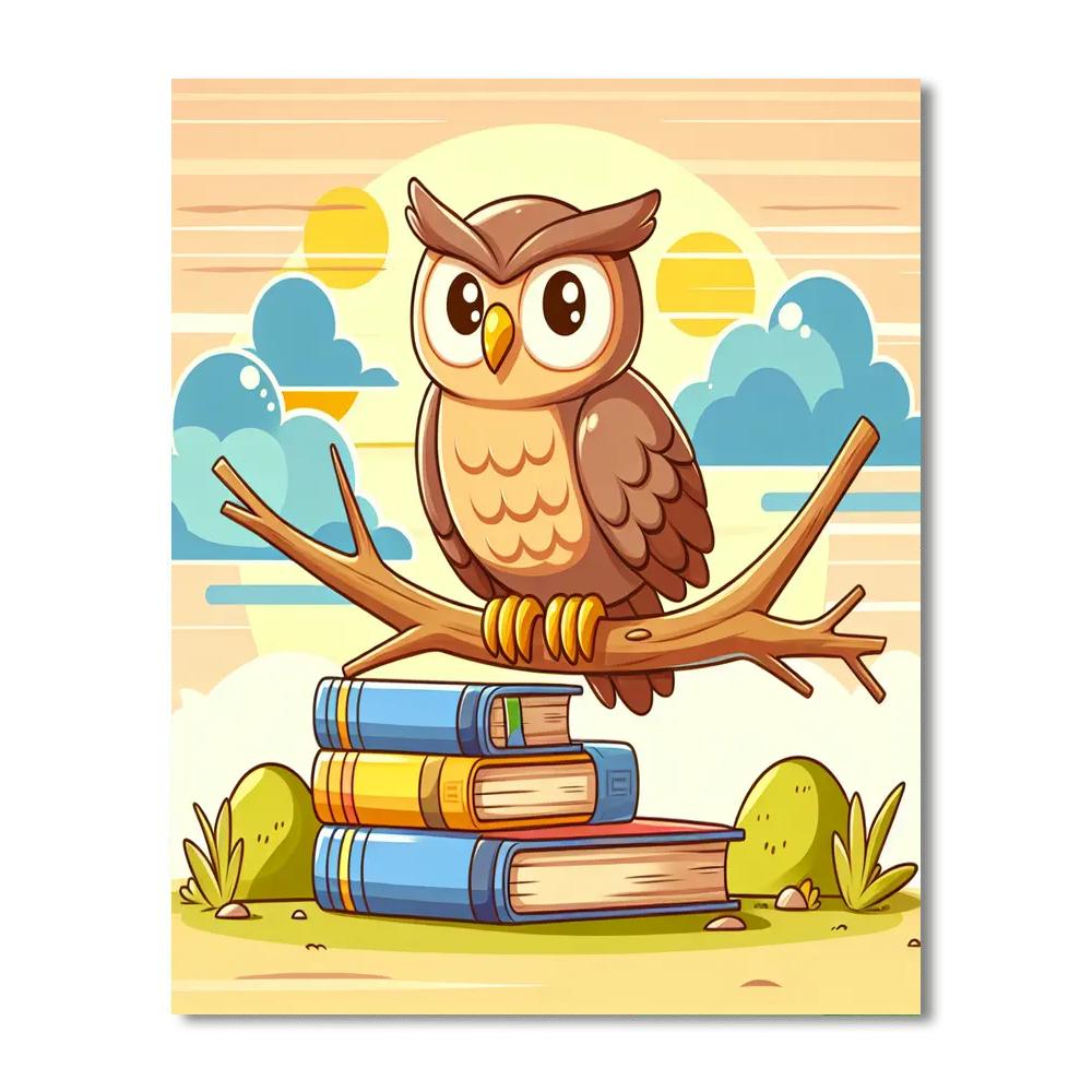 Wise Owl's Learning Tree Paint By Numbers Art