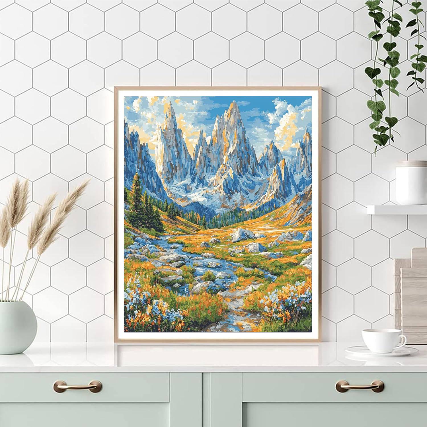 Michelangelo Inspired Mountain Echo  Painting Number Kit