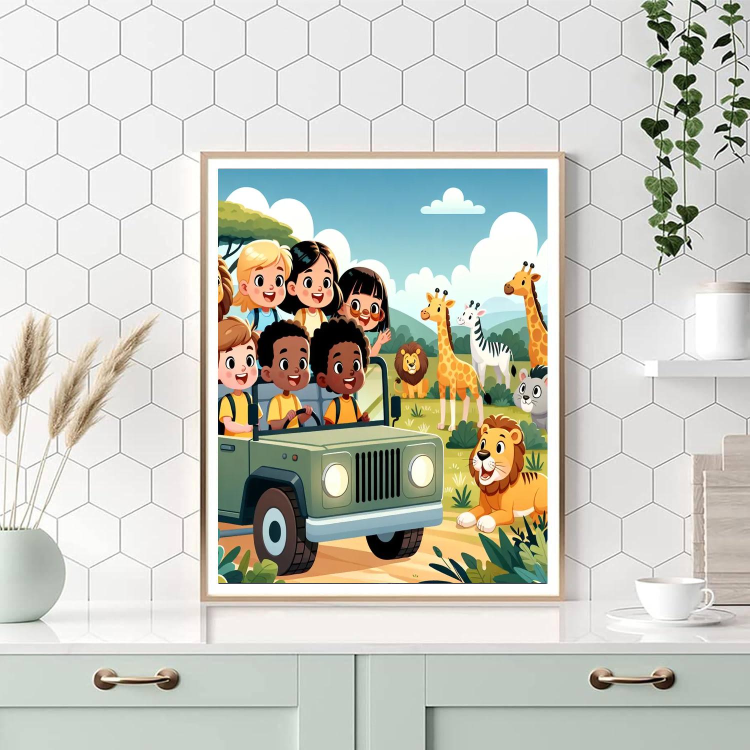 Sassy Safari Adventure Painting Number Kit