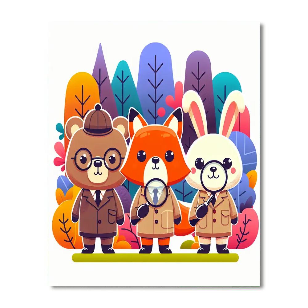 Animal Detectives Numbered Painting Kits