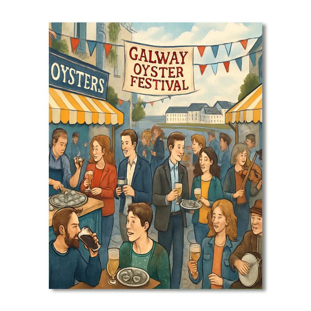Galway Oyster Festival - Galway Number Painting