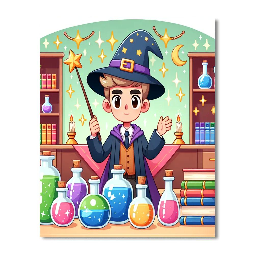 Whimsical Wizardry Academy DIY Paint By Numbers