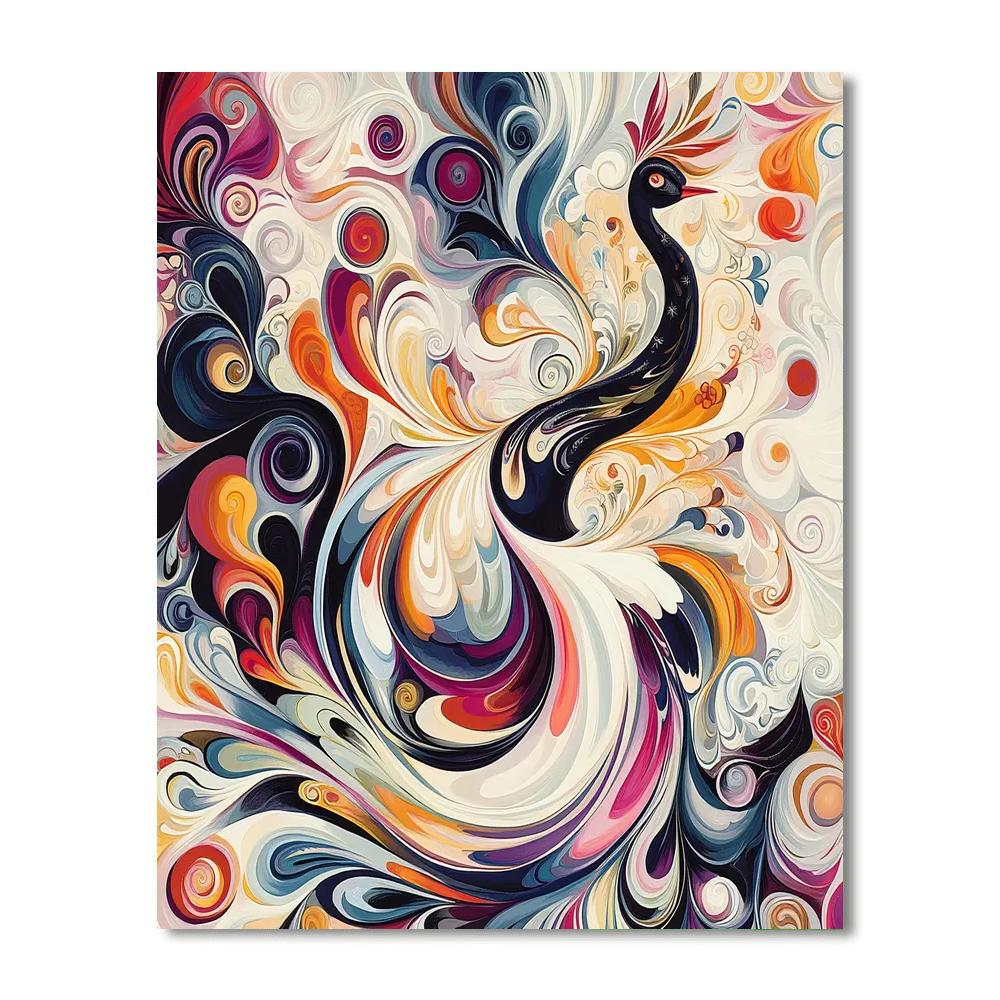 Alphonse Mucha Inspired Whimsical Swirls  Paint By Numbers Kits