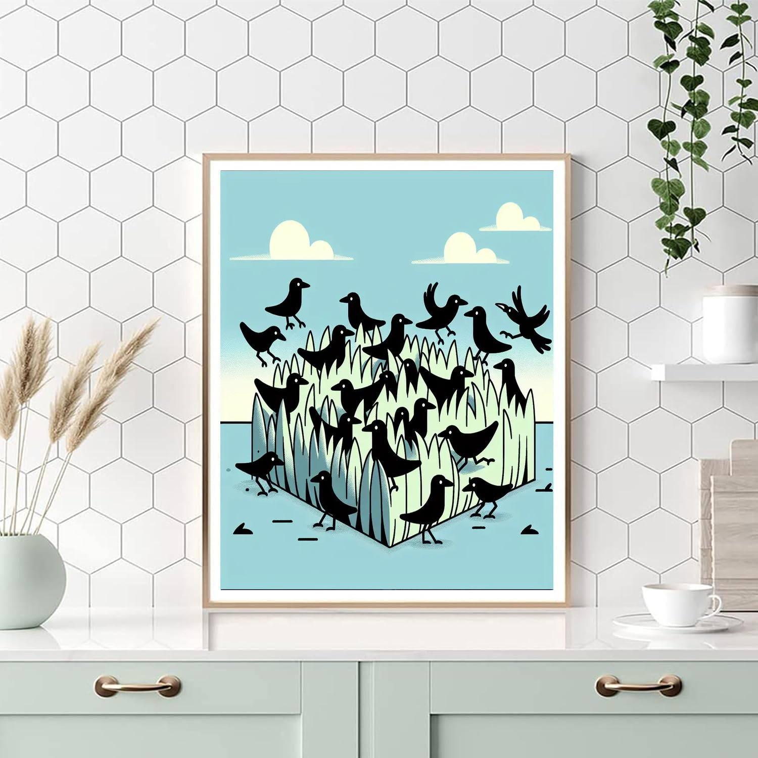 Clever Crow Courtship Paint By Color