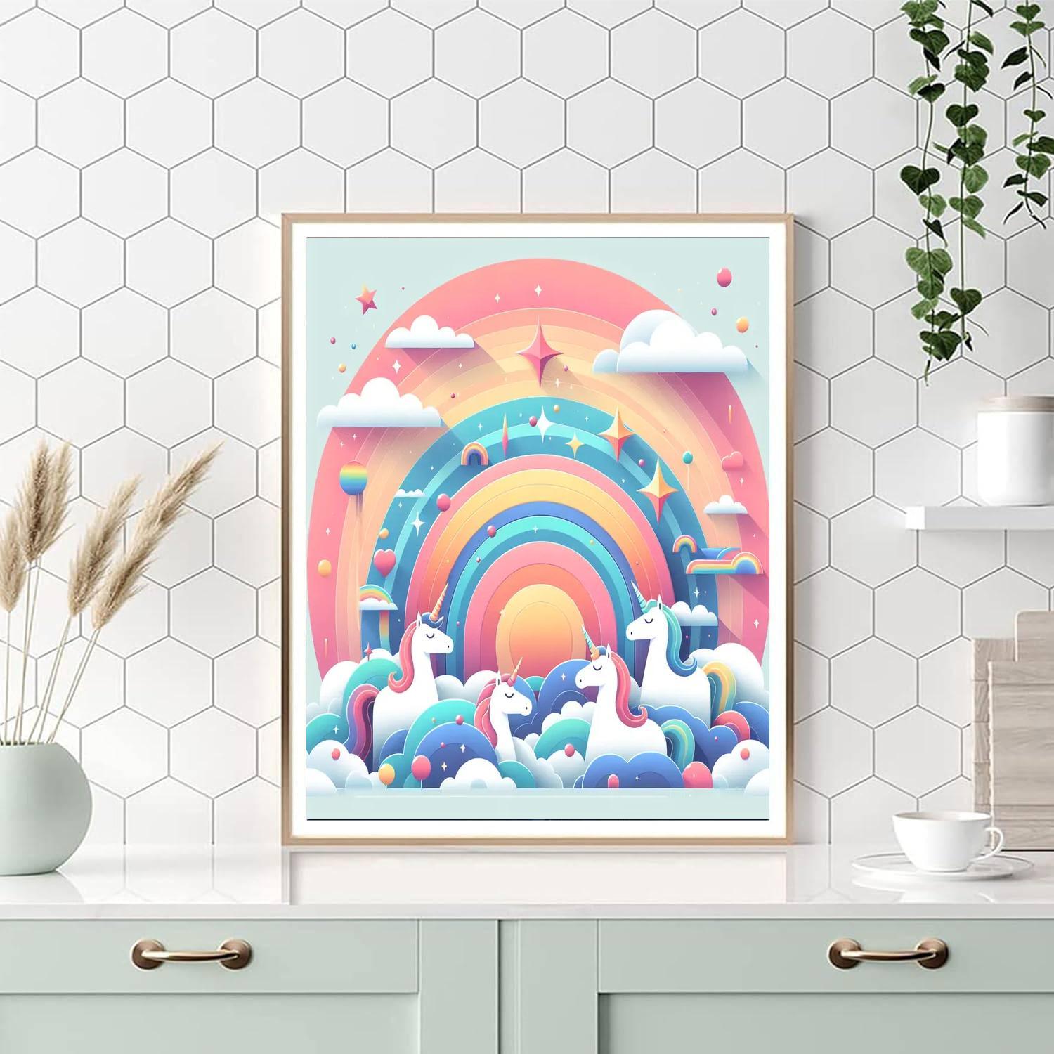 Rainbow Dreamscape DIY Paint By Numbers