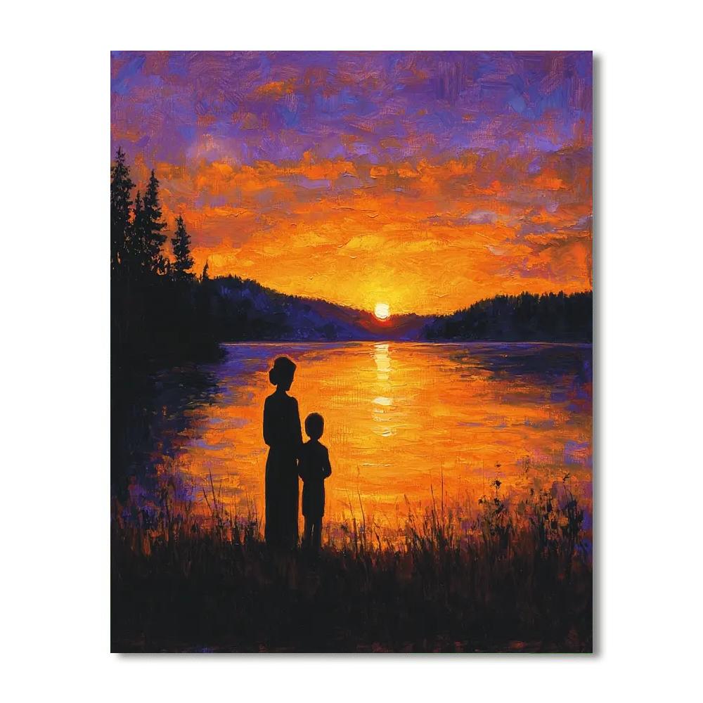 Evening Glow Of Love Numbered Painting Kits