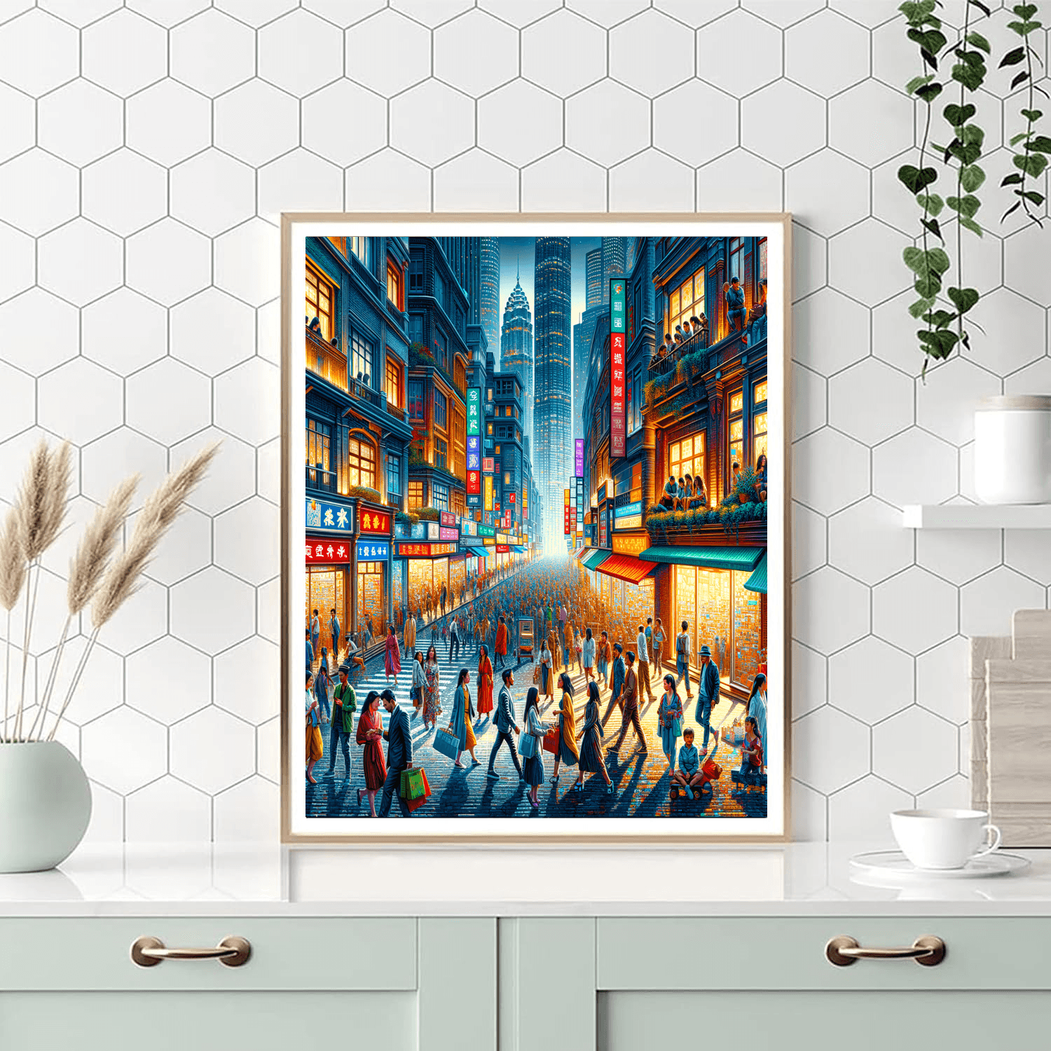 Colorful City Streets Number Painting