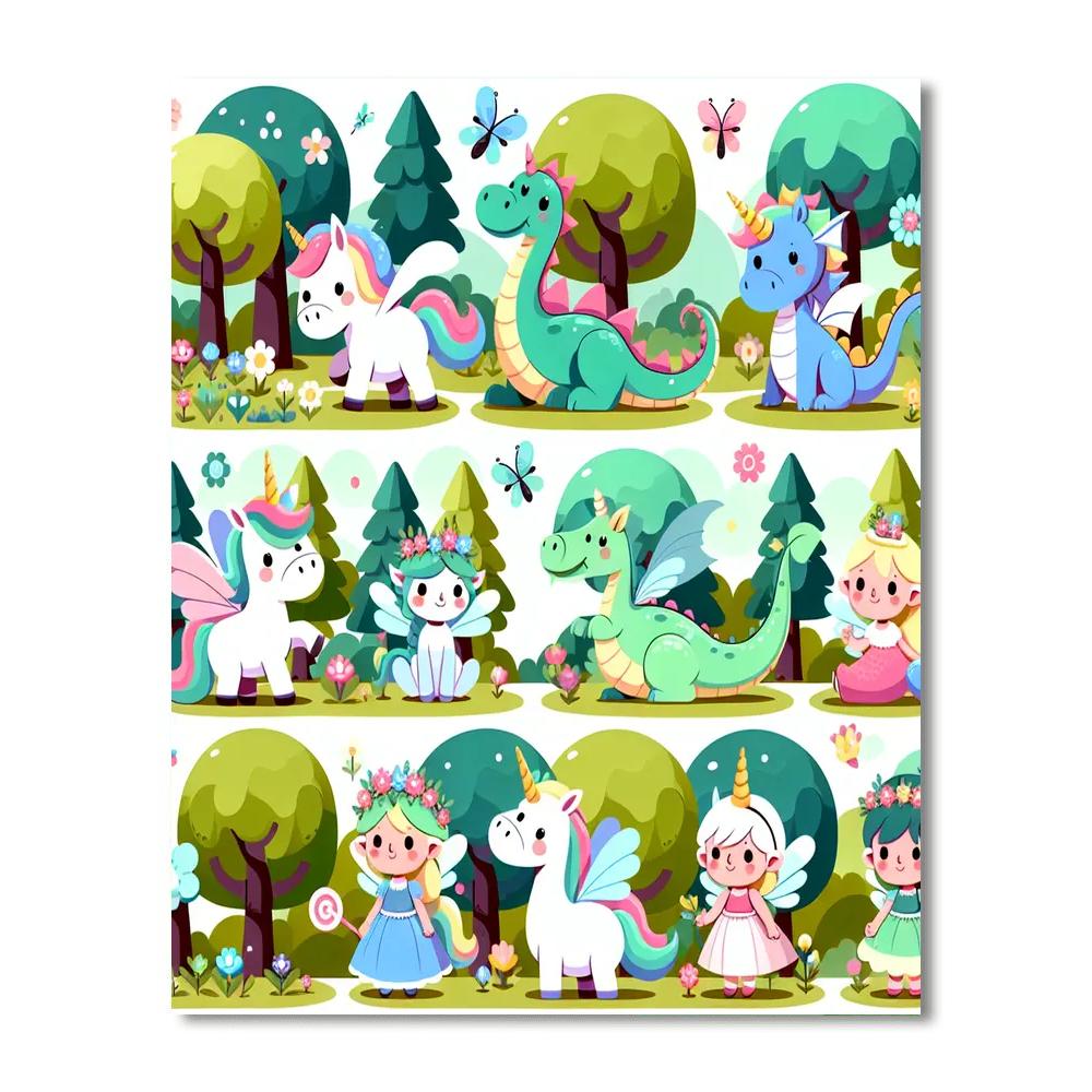 Fairytale Creatures Number Painting