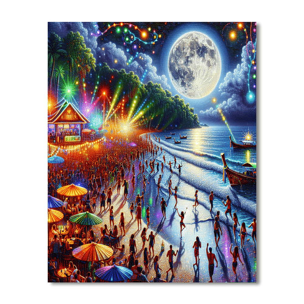 Full Moon Party - Thailand Numbered Painting Kits