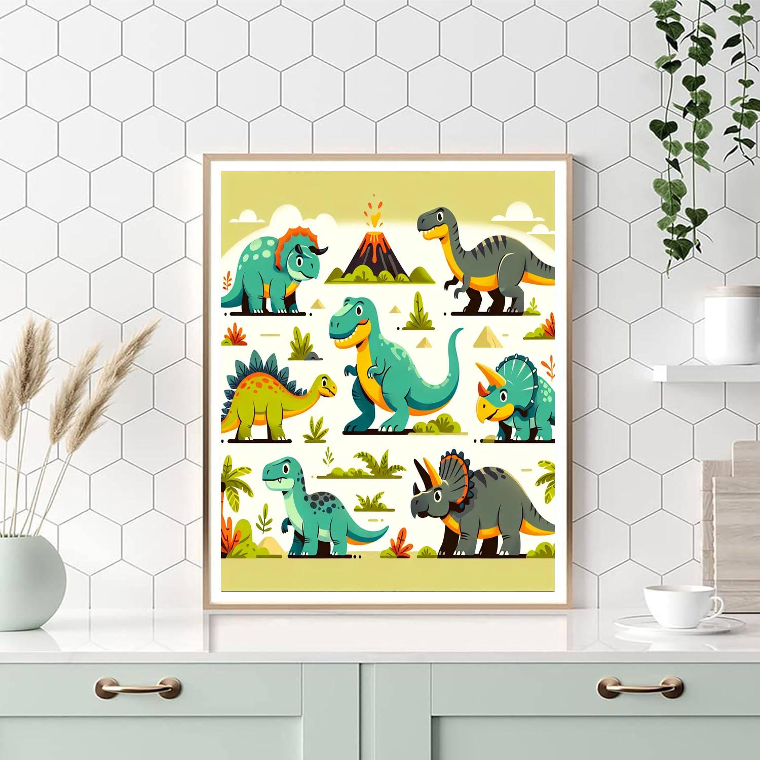 Dinosaurs Of The Jurassic Numbered Painting Kits