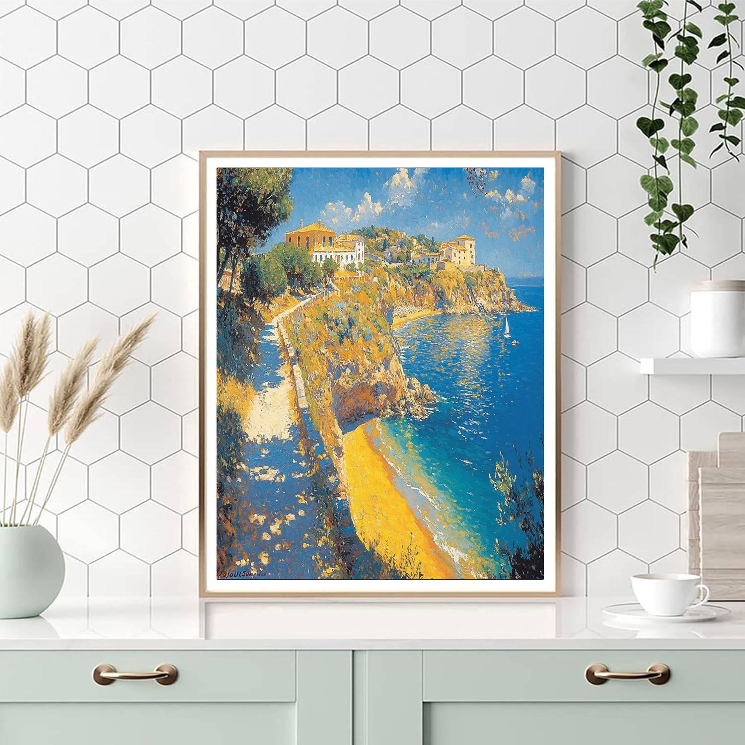 Joaquin Sorolla Inspired Radiant Mediterranean Coastline  Paint By Numbers