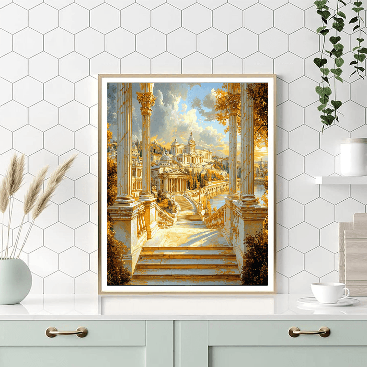 Giovanni Paolo Panini Inspired Timeless Architectural Beauty  Painting By Numbers Kit