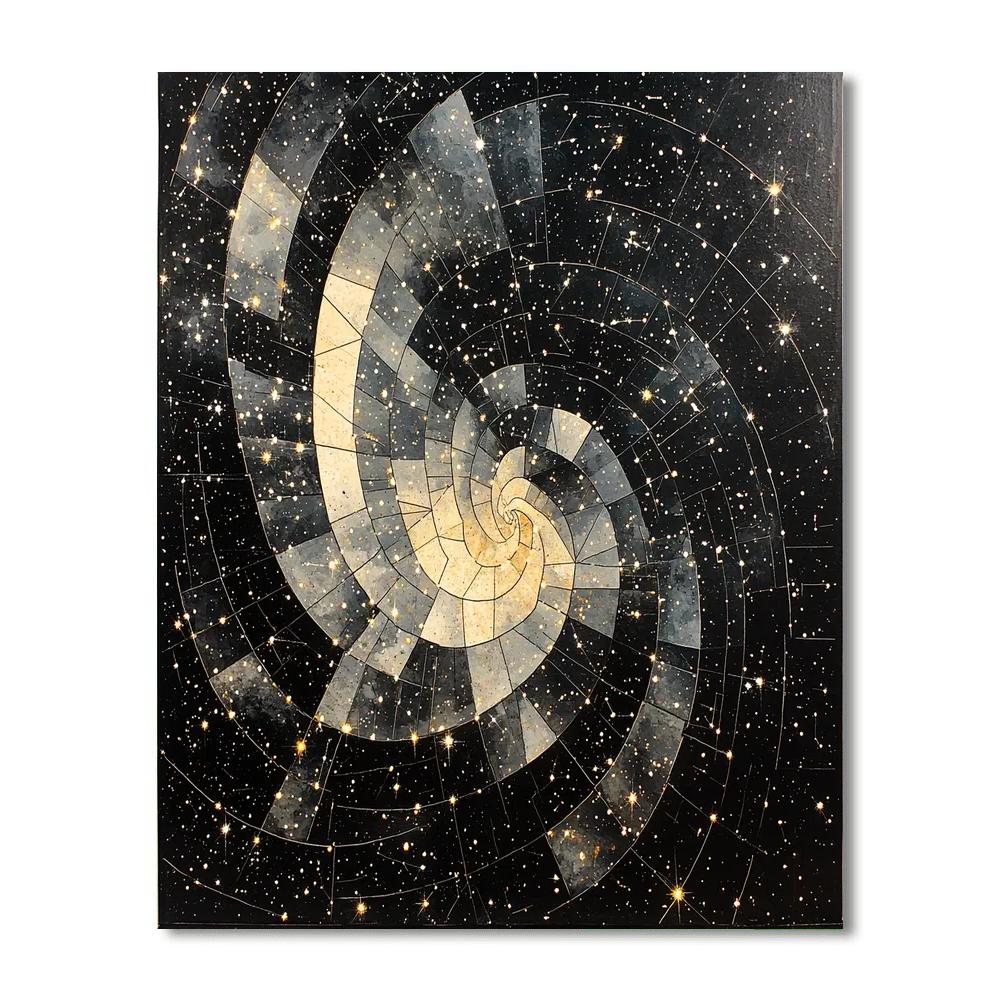 M.C. Escher Inspired Abstract Constellations  Numbered Painting Kits